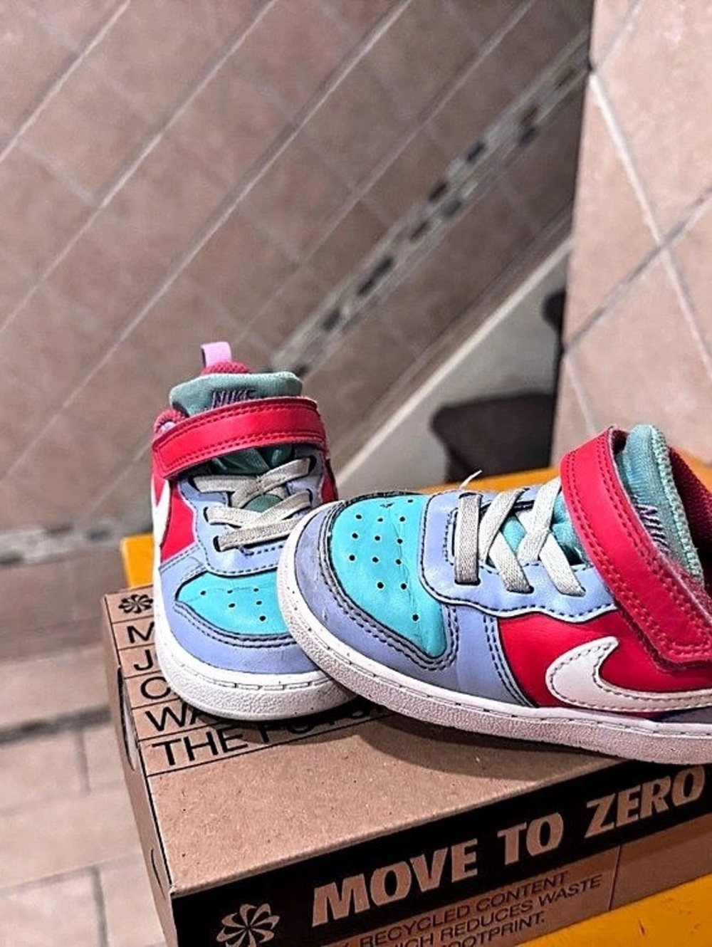 Nike Court Borough Low Recraft (TD) Color Block Sneakers Baby US 6C